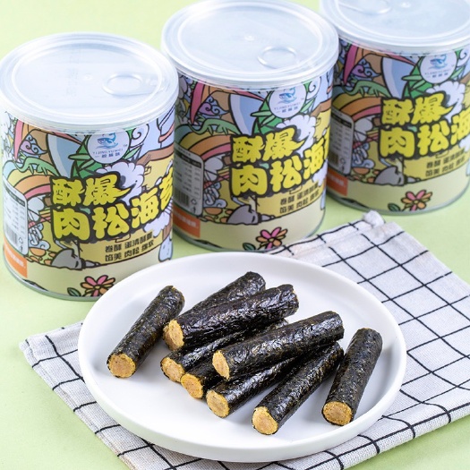 连云港海苔脆  罐装肉松海苔卷100克每罐