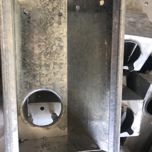 泊头市大棚配件  联动温室落水斗两种型号方便雨水落地螺丝安装快捷