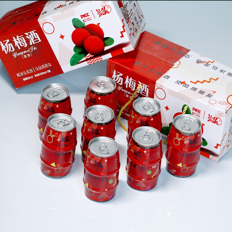 湖南靖州杨梅酒8罐300毫升8度精品礼盒包装