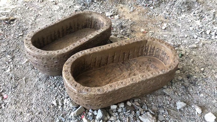郓城县金钱养鱼盆，尺寸长60宽30