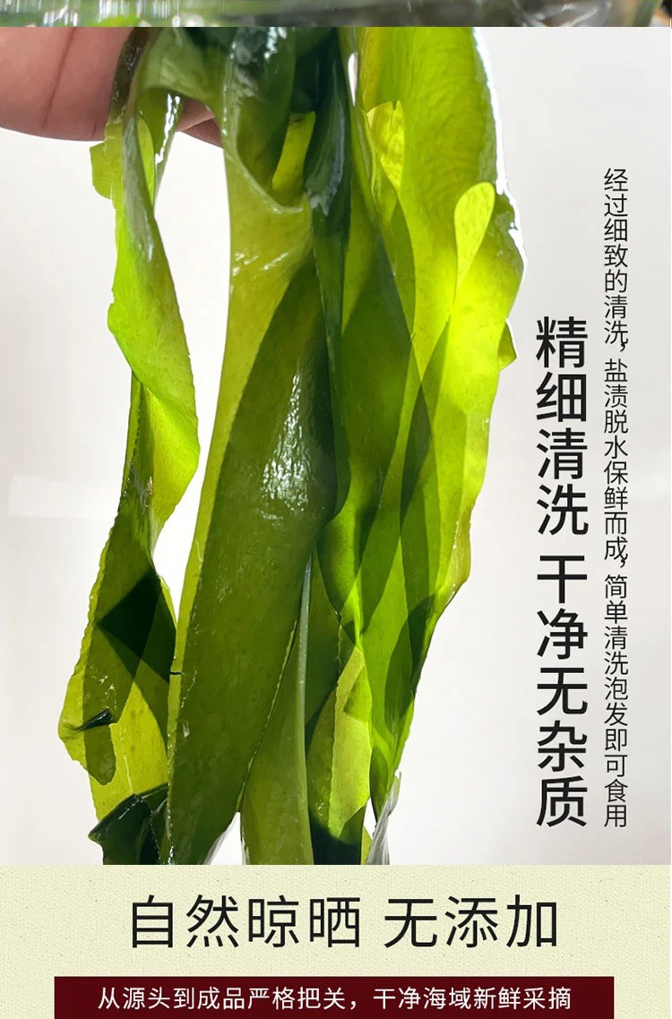 【出口级】盐渍裙带菜海白菜海藻海带凉拌菜麻辣烫火锅食材批发