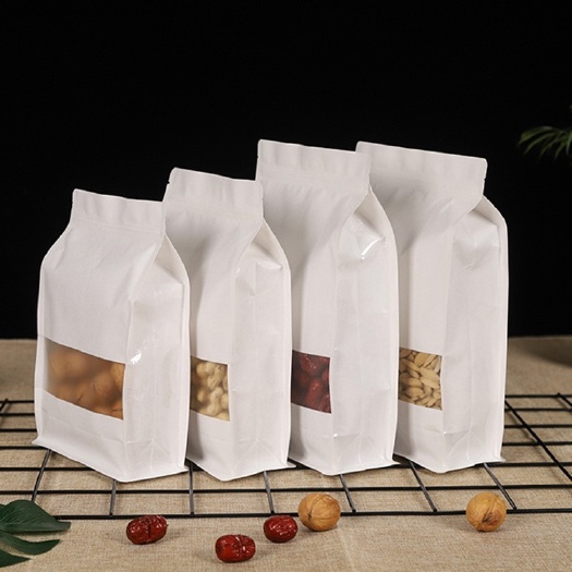苍南县白牛皮开窗八边封坚果茶叶食品包装自封袋