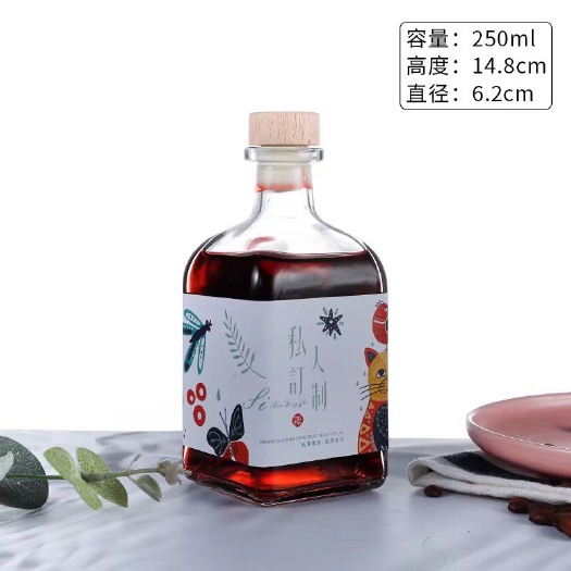 徐州 玻璃包装瓶果酒饮料瓶米酒黄酒玻璃瓶