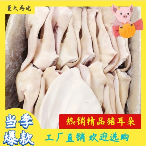 南京【包邮-猪耳朵20斤】热销冷冻毛重20斤带根生猪耳朵