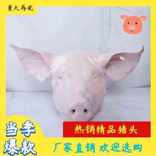【包邮-10斤猪头】热销4斤10斤带耳新鲜整只土猪家养 猪头