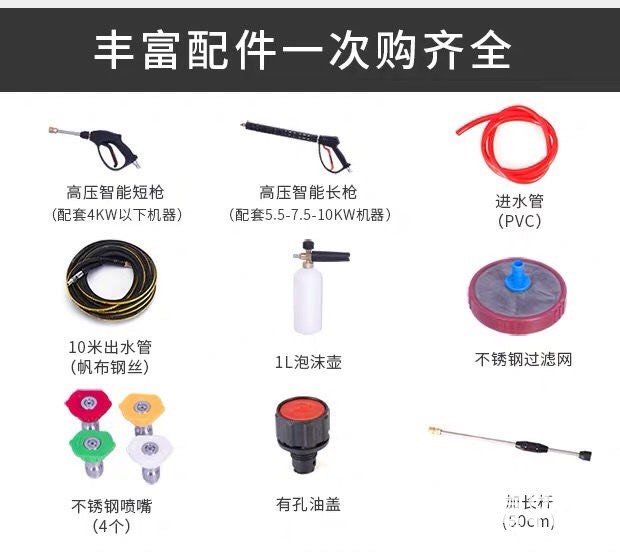 清洁工具 洗车机220v超高压商用洗车店大功率清洗机水枪抢工