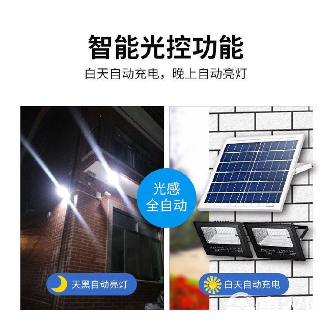 太阳能灯家用户外庭院灯led超亮防水投光灯室内外新农村照明路