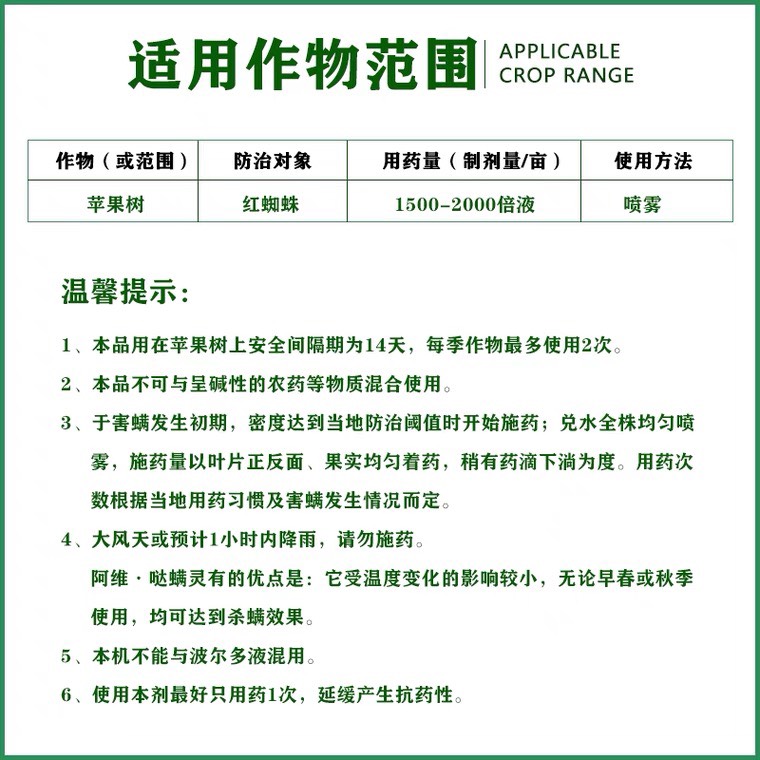 沪联阿无珠10%阿维哒螨灵杀虫剂阿维菌素哒螨灵红蜘蛛螨虫杀螨