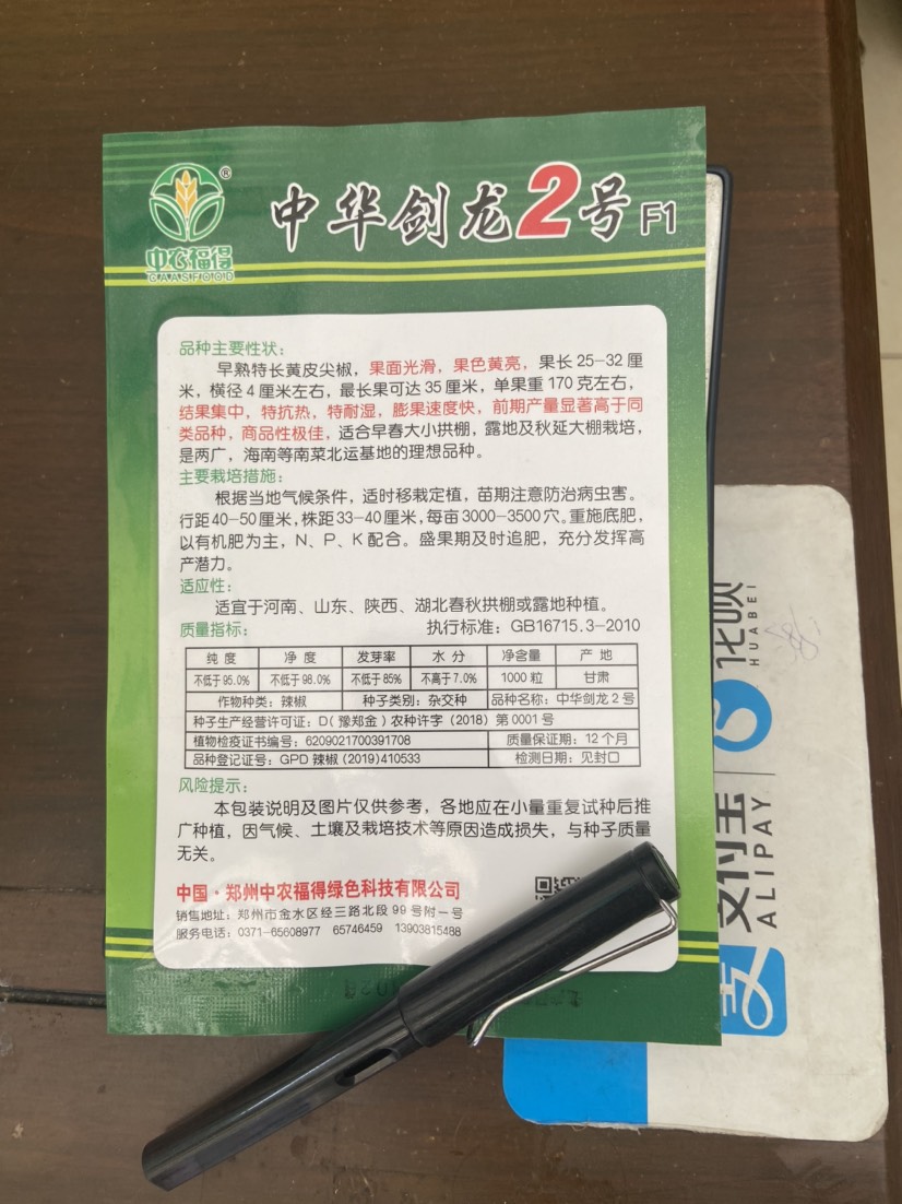 辣椒種子 中華劍龍二號(hào) 黃皮椒