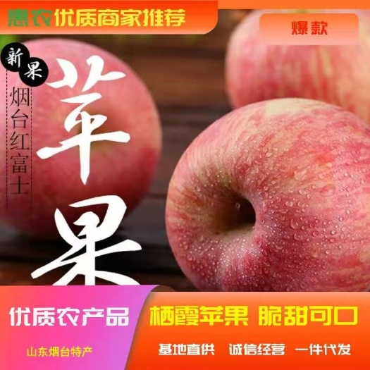 【一件代发包邮
】山东烟台红富士苹果 新鲜水果 脆甜多汁栖霞