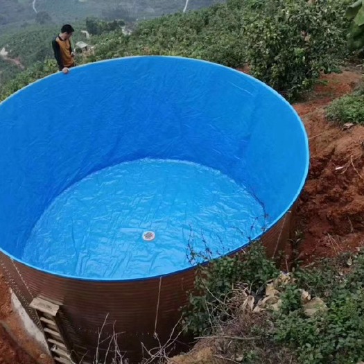 玉林水产养殖箱 镀锌板圆桶帆养殖鱼池