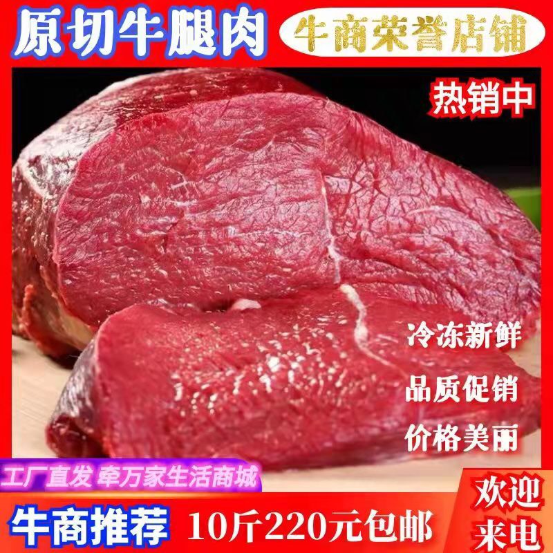 牛肉类  【包邮-10斤原切牛腿肉】热销10斤冷冻新鲜黄牛肉