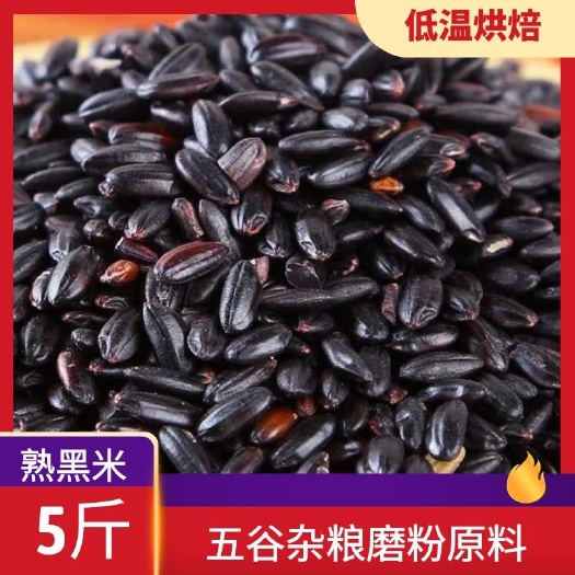 成都 熟黑米低温烘焙黑米现磨豆浆五谷磨粉原料