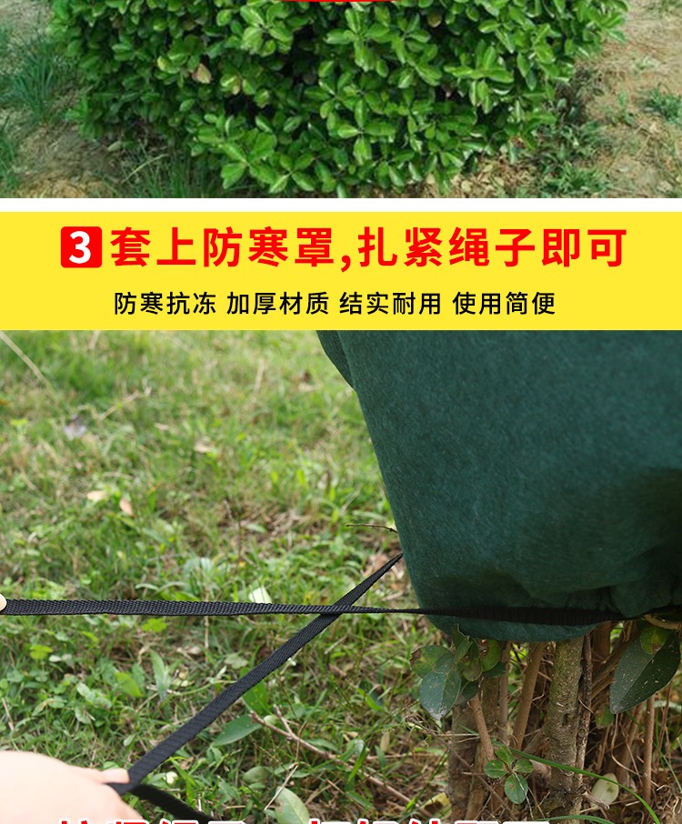 防寒布 植物保暖无纺布包裹树木保护园林灌木绿化带缠树防风防