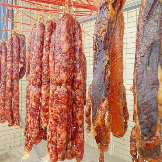 惠州广式香肠，自家散养巴马香猪，肉质鲜美