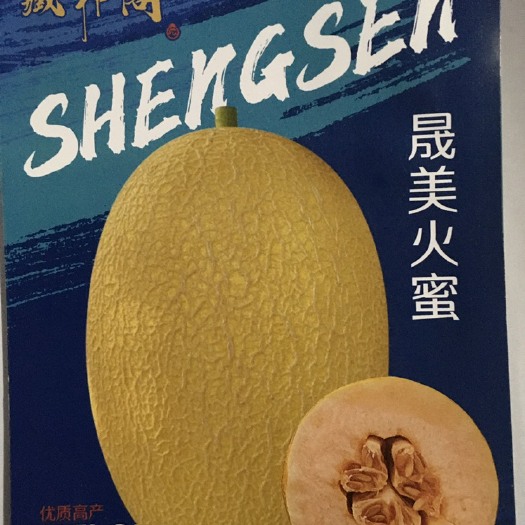 莘县华夏蜜火蜜 哈密瓜种子红皮红肉网纹好肉质红脆度高口感好