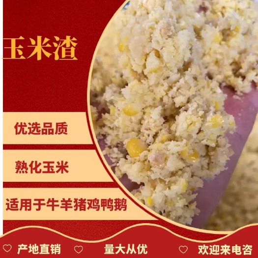 赵县玉米渣  熟化玉米，牛 羊 猪鸡鸭鹅 玉米高温蒸熟 期间