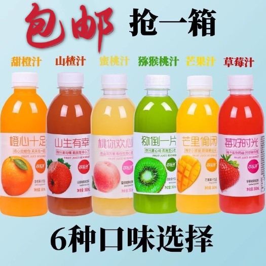 焦作饮料果汁网红高颜值整箱批发草莓汁山楂汁桃汁多口味解渴饮品