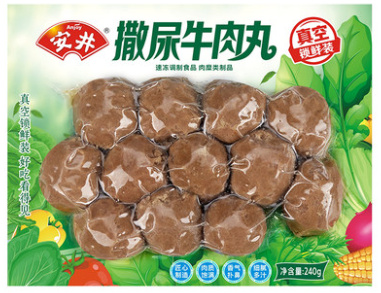 杭州牛肉丸 安井锁鲜装撒尿牛丸240g  一件代发