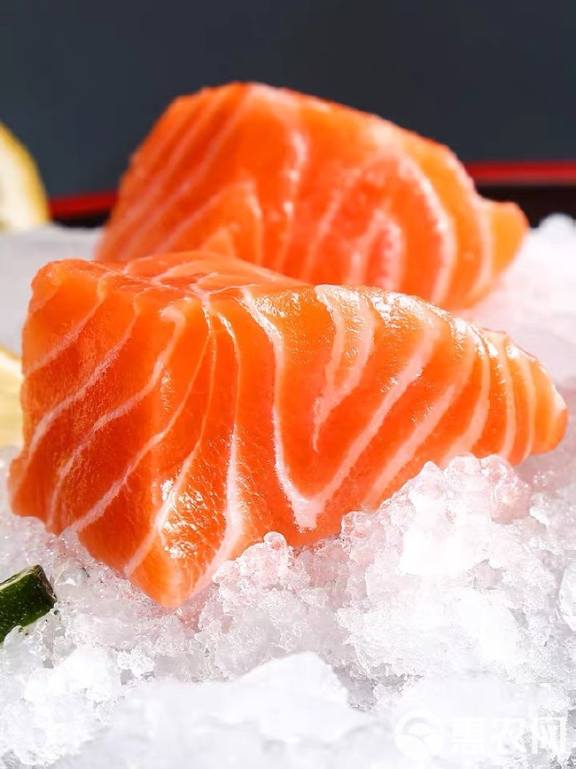 三文鱼中断新鲜日式料理冰鲜鲑鱼挪威整条三文鱼去刺身生鱼片