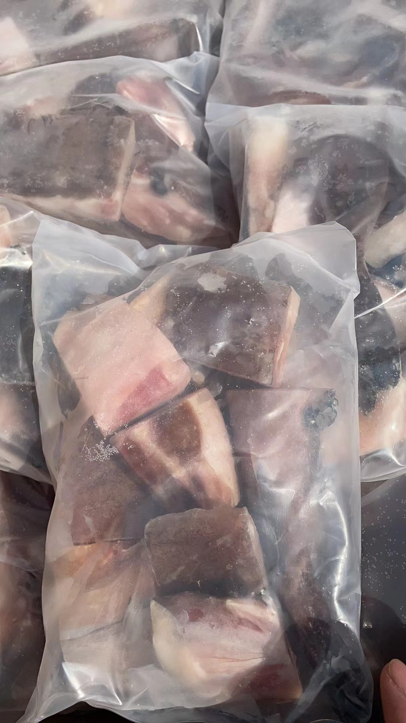 去内脏留肝肚深海安康鱼肉排骨火锅食材涮品烤肉特色安康鱼块丑鱼