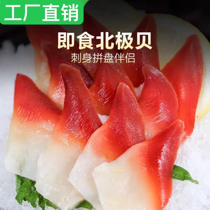 连云港新鲜北极贝刺身鲜活即食SS北极贝16片加拿大北极贝切片