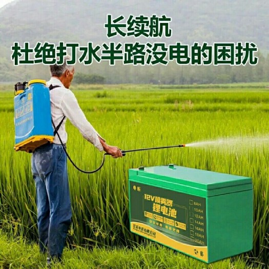 杭州电动喷雾器锂电池农用12v大容量锂电瓶打药机送风筒户外照明