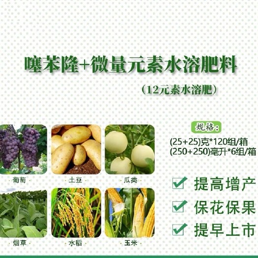 曹县丰收年景升级盛世年景 噻苯隆+12元素增产组合套餐 草莓苹果
