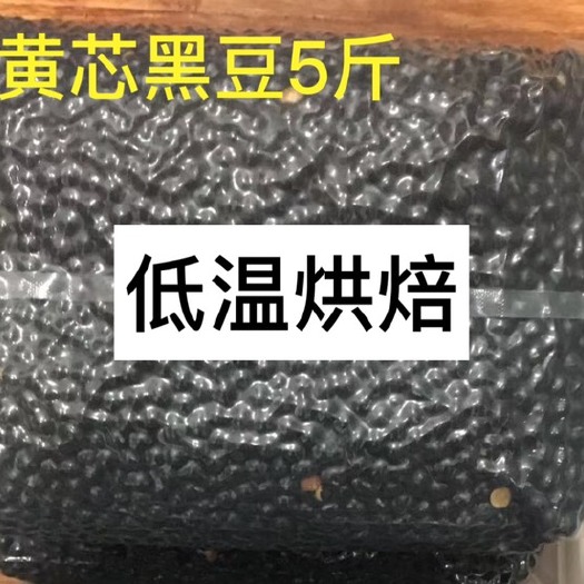  低温烘焙熟黑豆黄芯黑大豆五谷杂粮磨粉原料