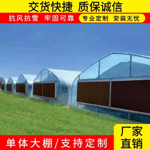 无锡保温隔热双拱养殖大棚，椭圆管养殖大棚，热镀锌包塑养殖大棚