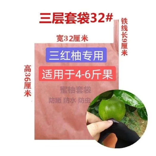 平和县种植套袋柚子套袋三红蜜柚早熟专用双层加厚水果袋防虫