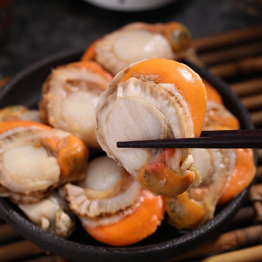 连云港20/40规格包冰扇贝肉熟冻扇贝肉常年供应品质保证