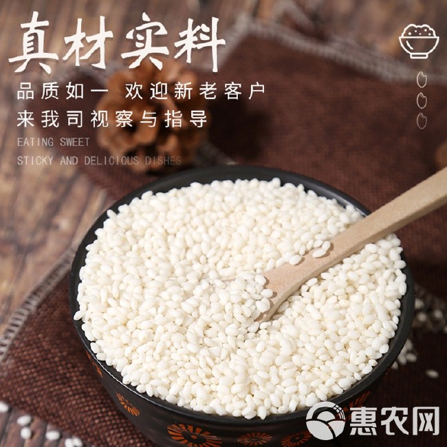 圆糯米新米包粽子酒酿江米食品加工原料现货充足糯米