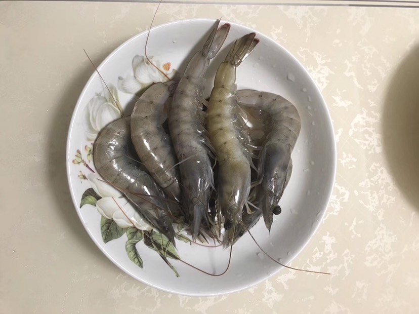 海捕白虾～半盐冻，白灼