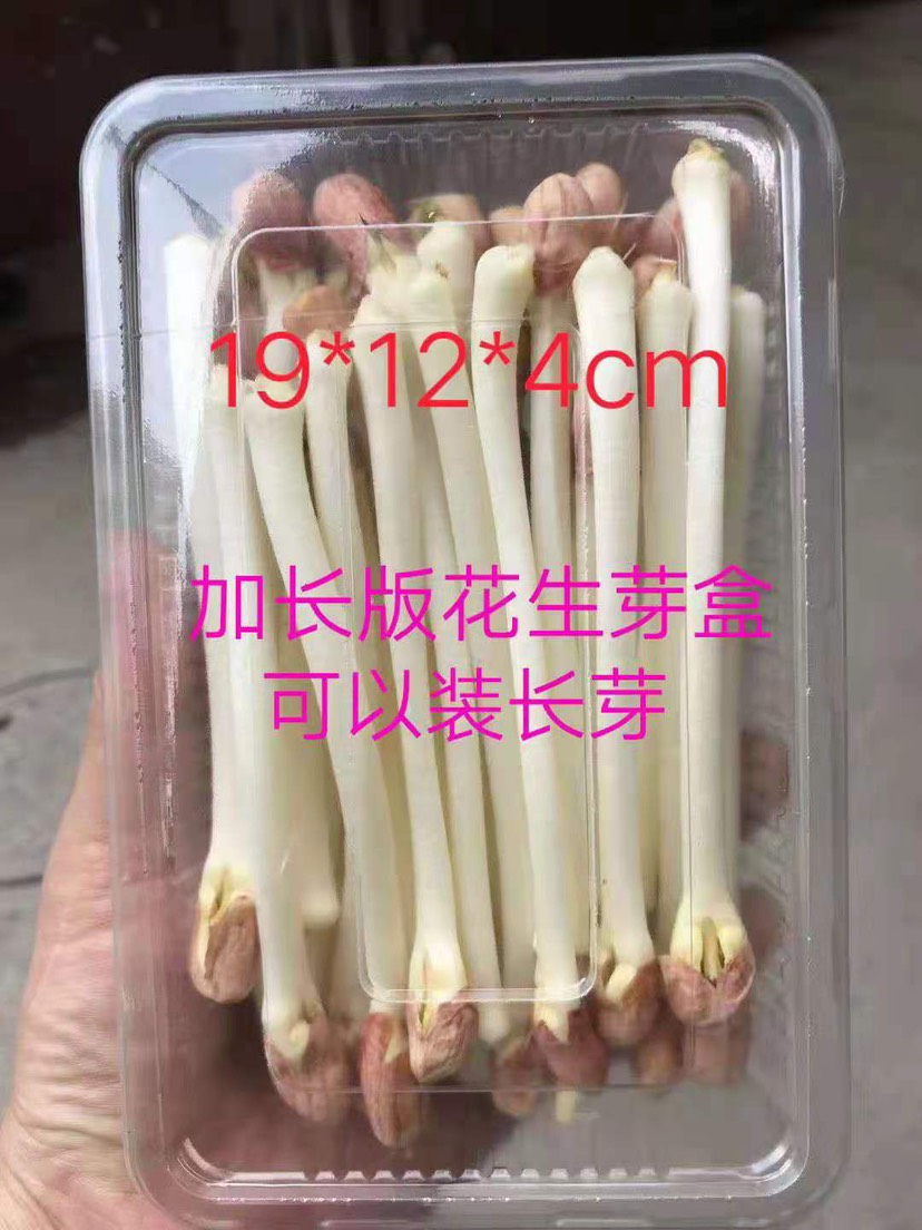 锁鲜盒 加长版花生芽包装盒1500套 半斤装