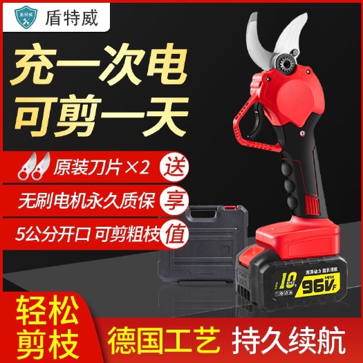 进口电动修枝剪果树剪刀锂电充电式园林电动剪刀强力粗树枝剪枝机