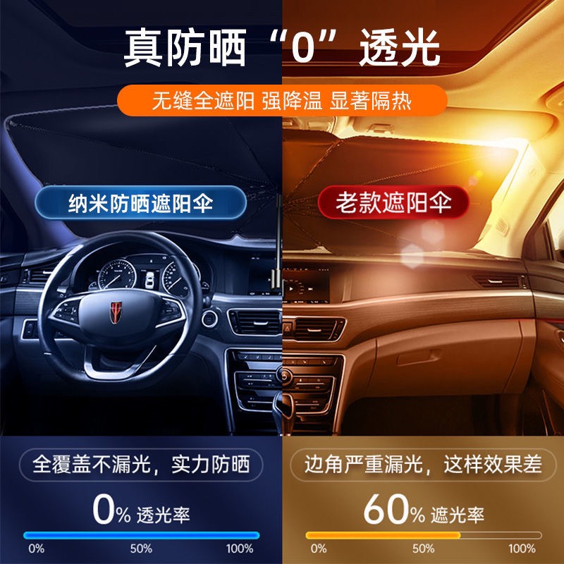 汽车遮阳伞前挡遮阳帘车窗防晒隔热板伸缩小车用挡风罩玻璃遮光布