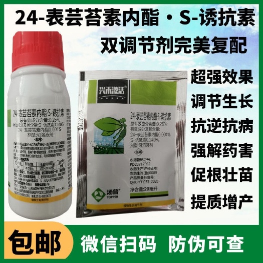 芸苔素内酯s诱抗素叶面肥抗冻生根促长解药害果树蔬新疆西藏专链