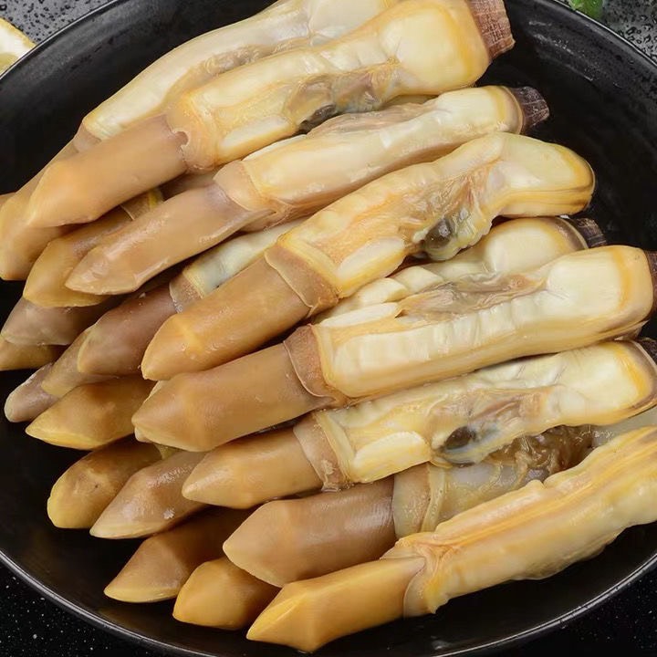 连云港新鲜蛏王肉竹蛏蛏子肉无冰衣保鲜现剥手指蛏肉鲜活冷冻大饱满捞汁