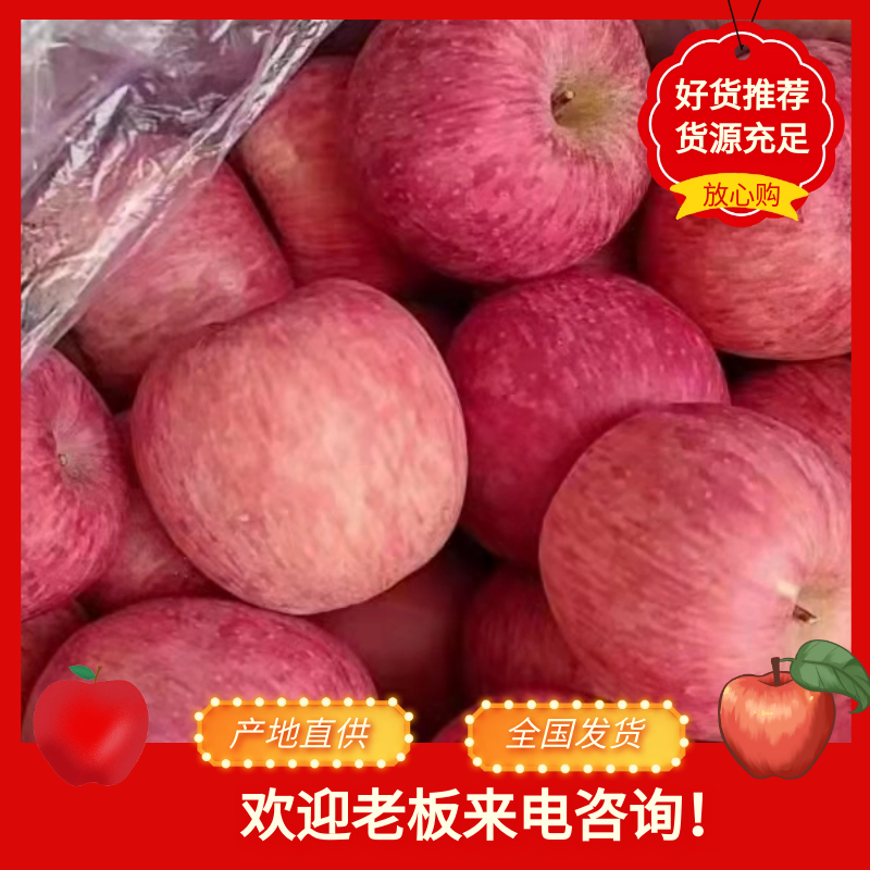 莒县山东苹果产地，红富士苹果批发零售，市场，条纹，片红富士，