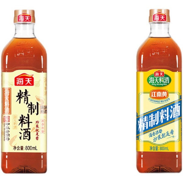 海天精制料酒800ml 去腥炒菜解膻家用料酒厨房炒菜鱼烹饪调