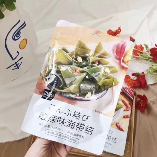 长沙马马妈海带结200g即食香辣味酸辣味海带片下饭菜办公室休闲小
